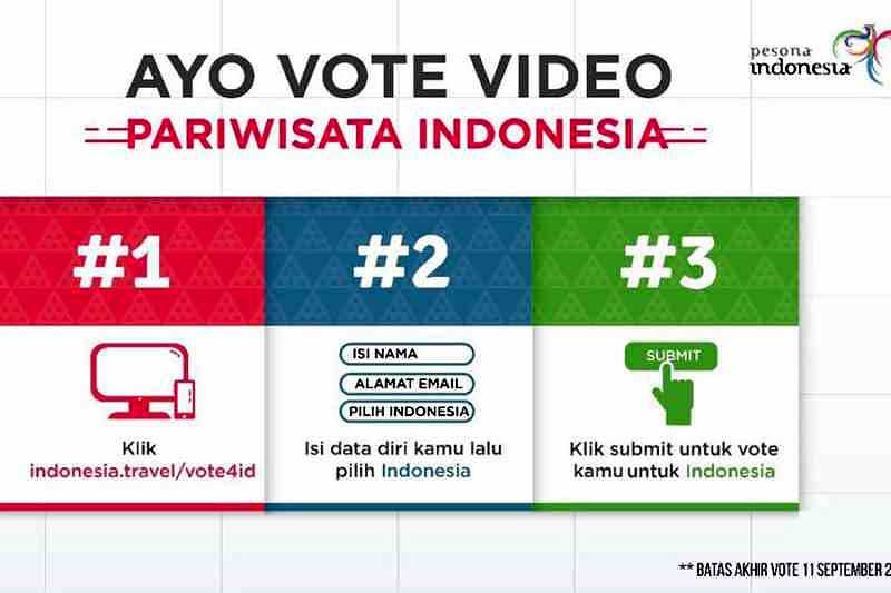AP II Ajak #VoteVideoIndonesia Juara UNWTO Award