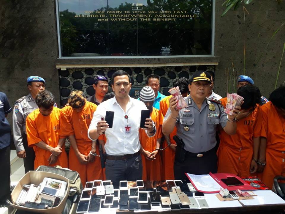 Polsek Kuta Ringkus Komplotan Jambret, Amankan Uang dan Ratusan Handphone