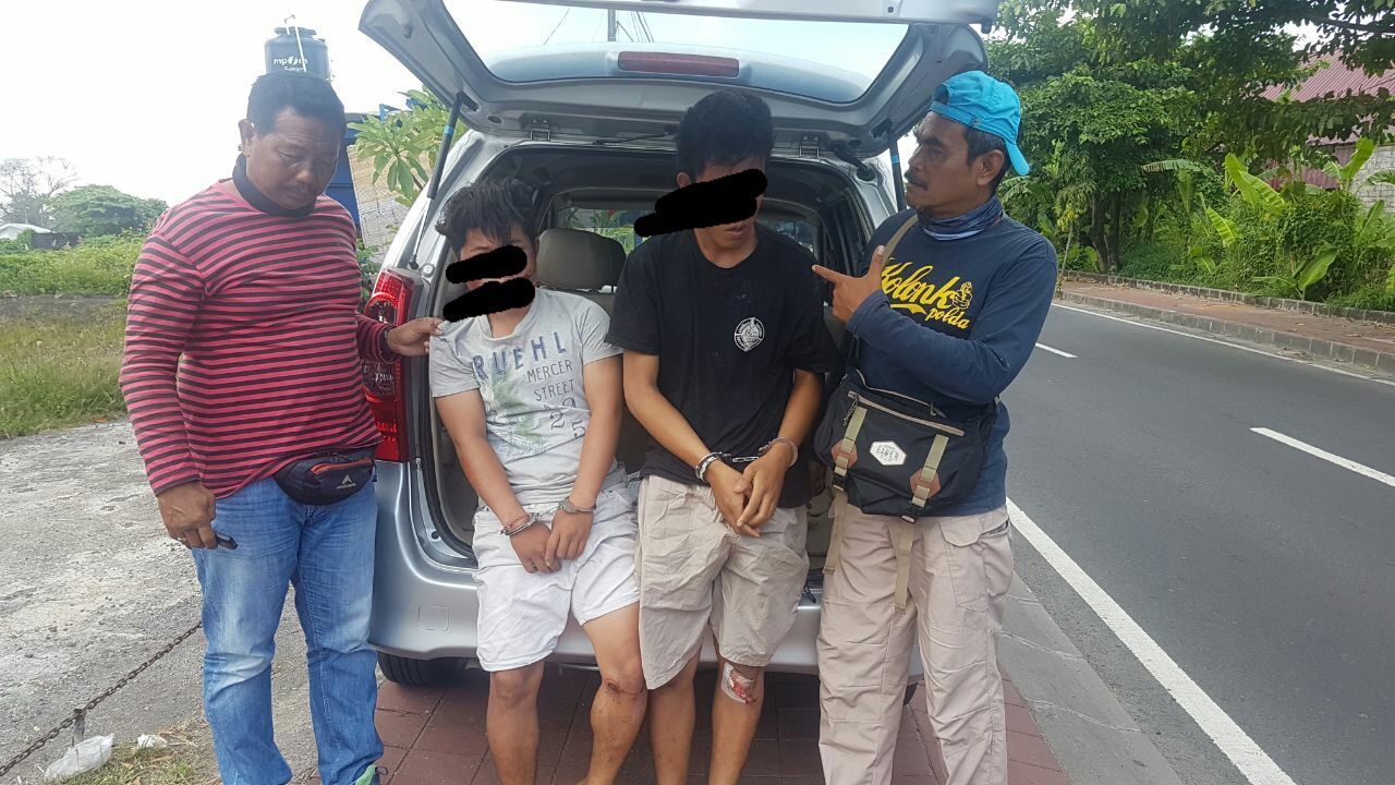 Polsek Kuta Utara Ringkus Dua Penjambret, Lari Tinggalkan Motor