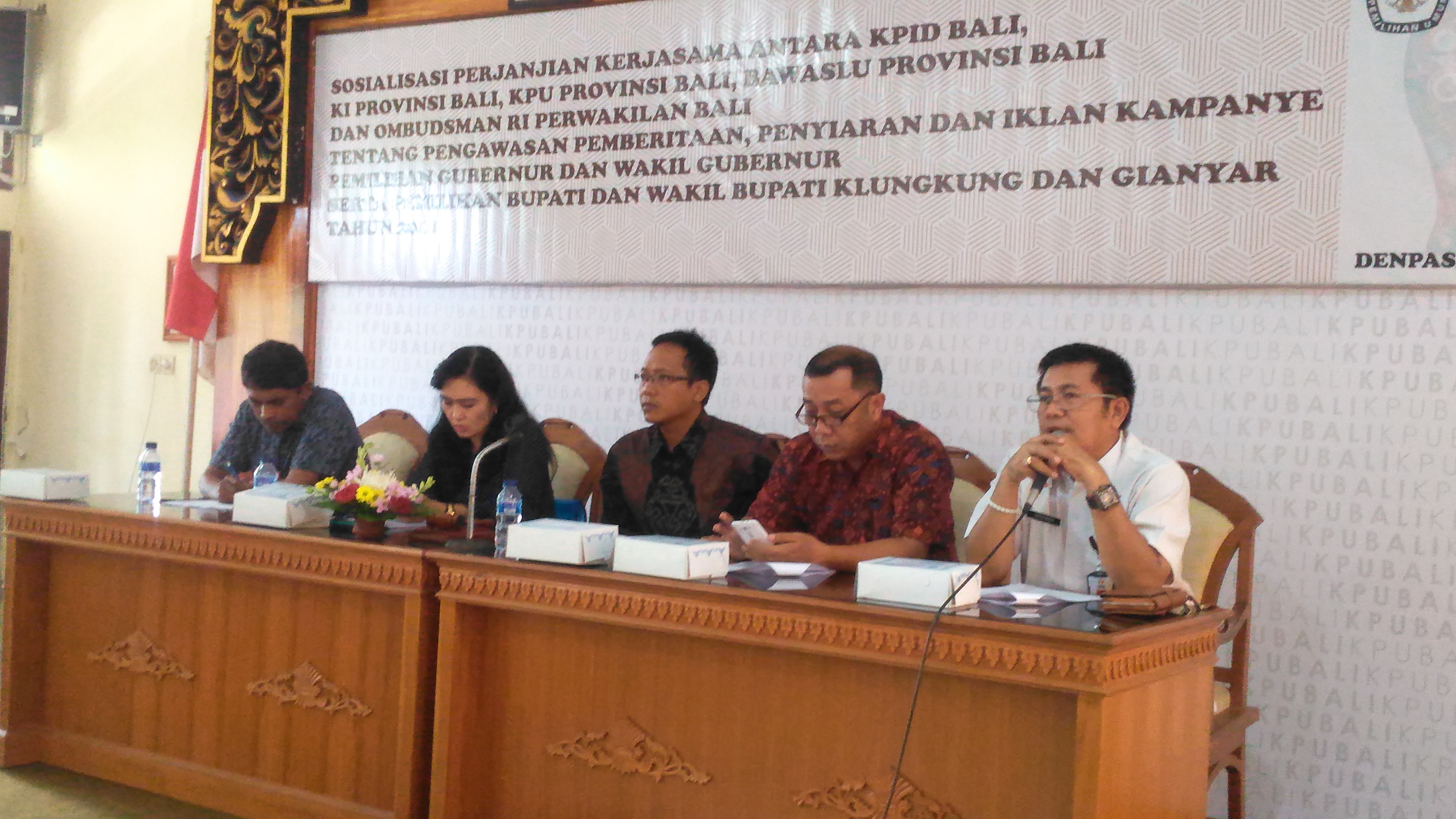 KPU Provinsi Bali Bangun Kerja Sama Dengan 4 Gugusan Dalam Mengawasi Pilgub Bali