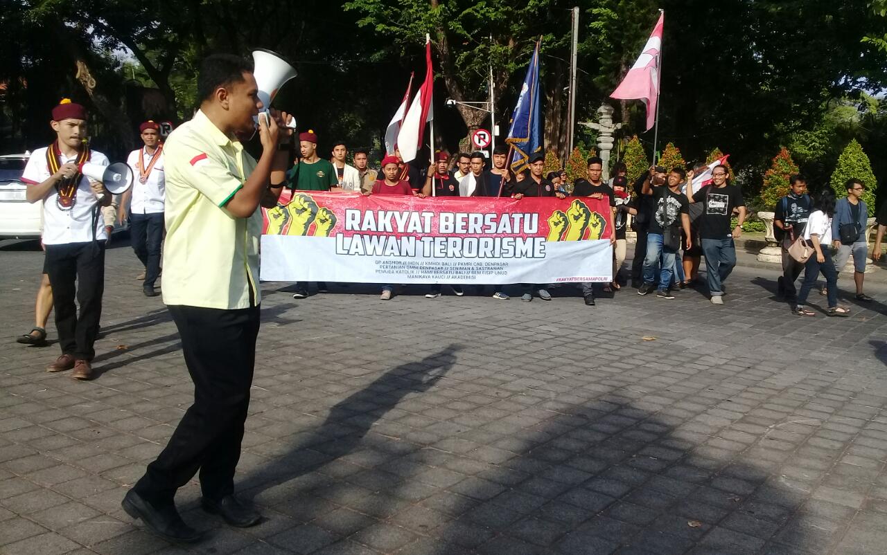 Di Denpasar, Masyarakat Serukan Bersatu Lawan Terorisme