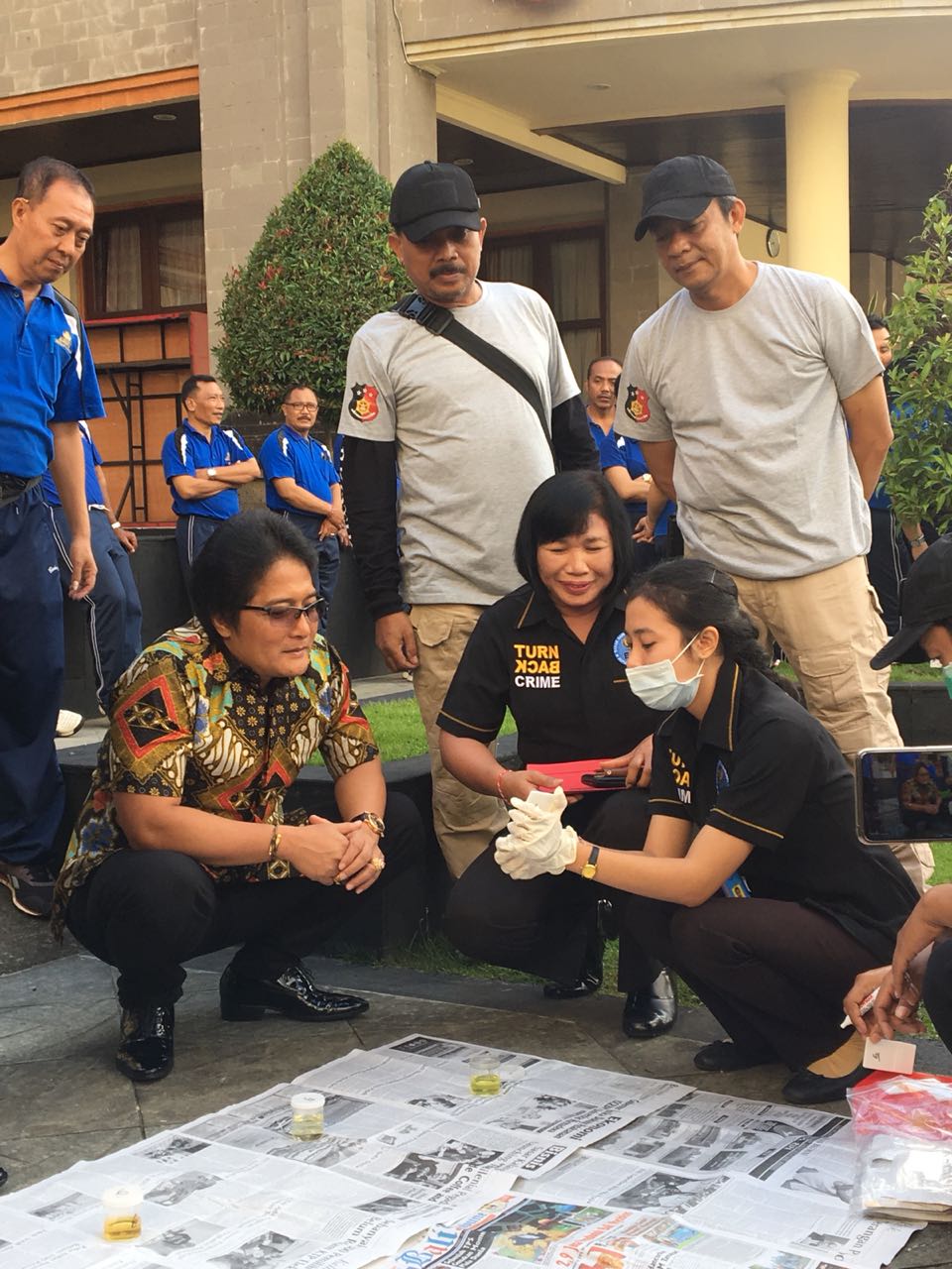 Bersinergi dengan BNN, Sat Narkoba Polres Badung Gelar Tes Urine Pejabat Di Lingkungan Pemkab Badung