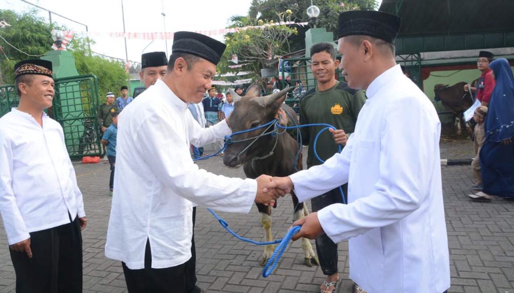 Kodam,Lanal Denpasar Dan Lanud IGNR Bagikan Ribuan Kantong Daging Kurban