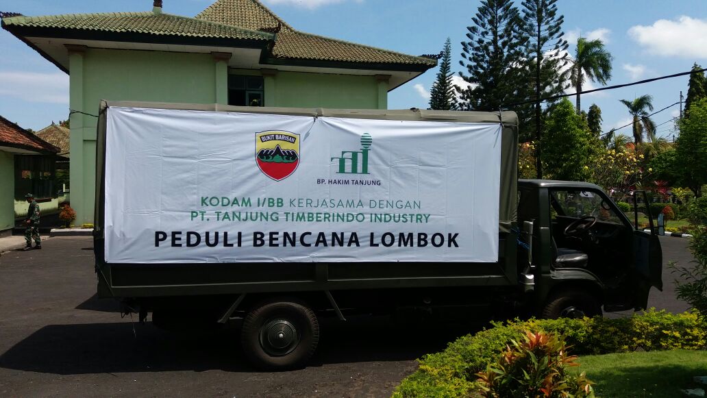Gandeng Korem 163/Wira Satya, Kodam I/Bukit Barisan Kirim Bantuan Untuk Korban Gempa Lombok
