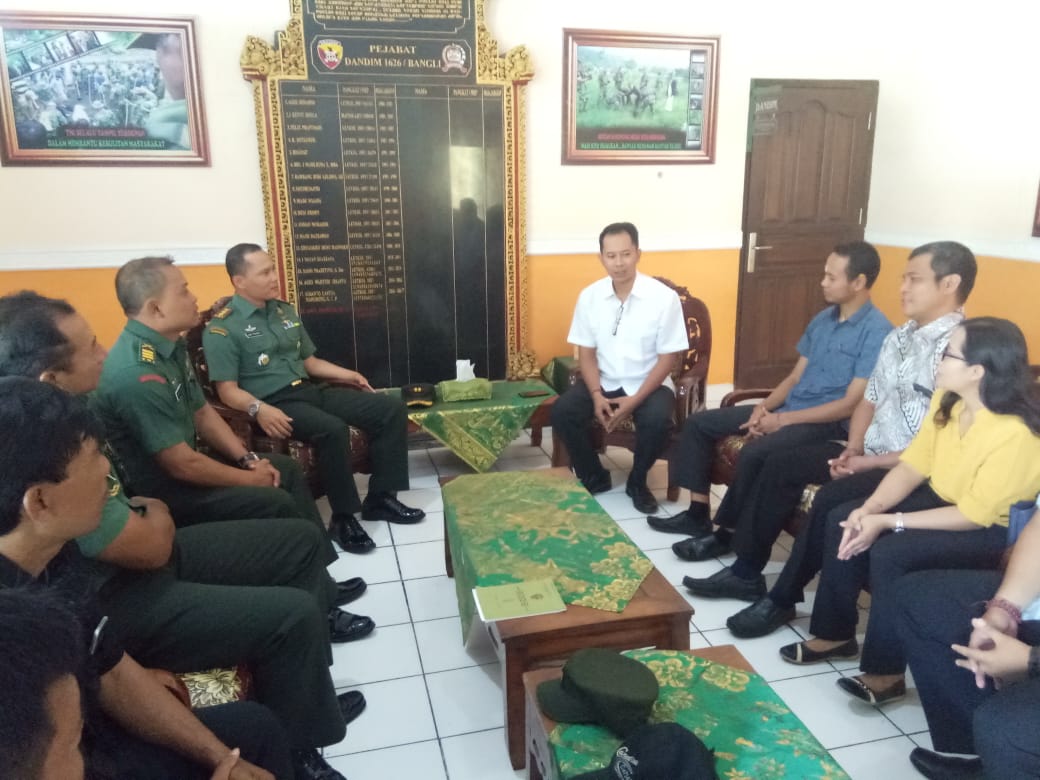 KPUD Bangli Melakukan Audensi Dengan Dandim 1626 Bangli