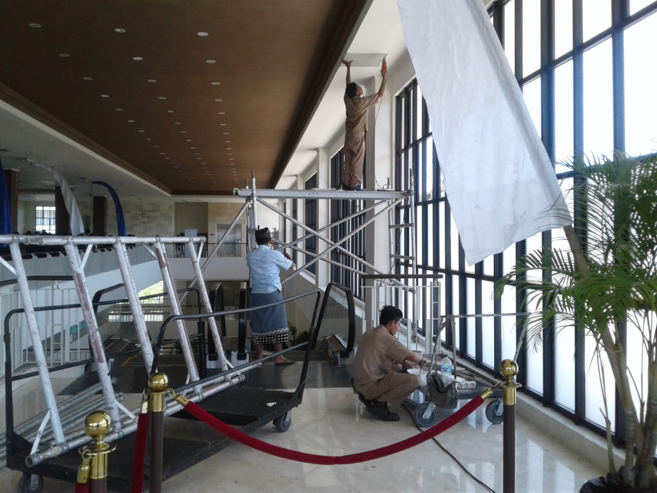 Plafon BNDCC Rubuh Akibat Gempa, Tidak Ada Korban Jiwa