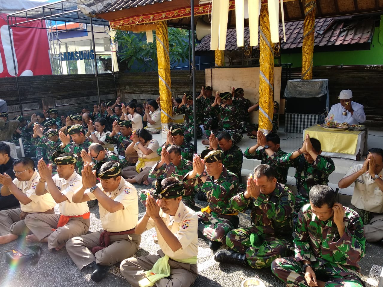 Sambut Tahun Baru 2019, Kodim Gianyar Gelar Doa Bersama