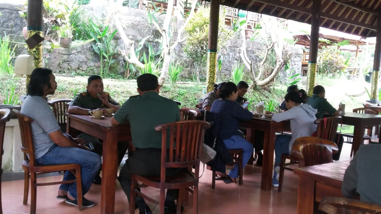 Tingkatkan Komunikasi, Kodim Tabanan Ngopi Bareng Dengan Pewarta