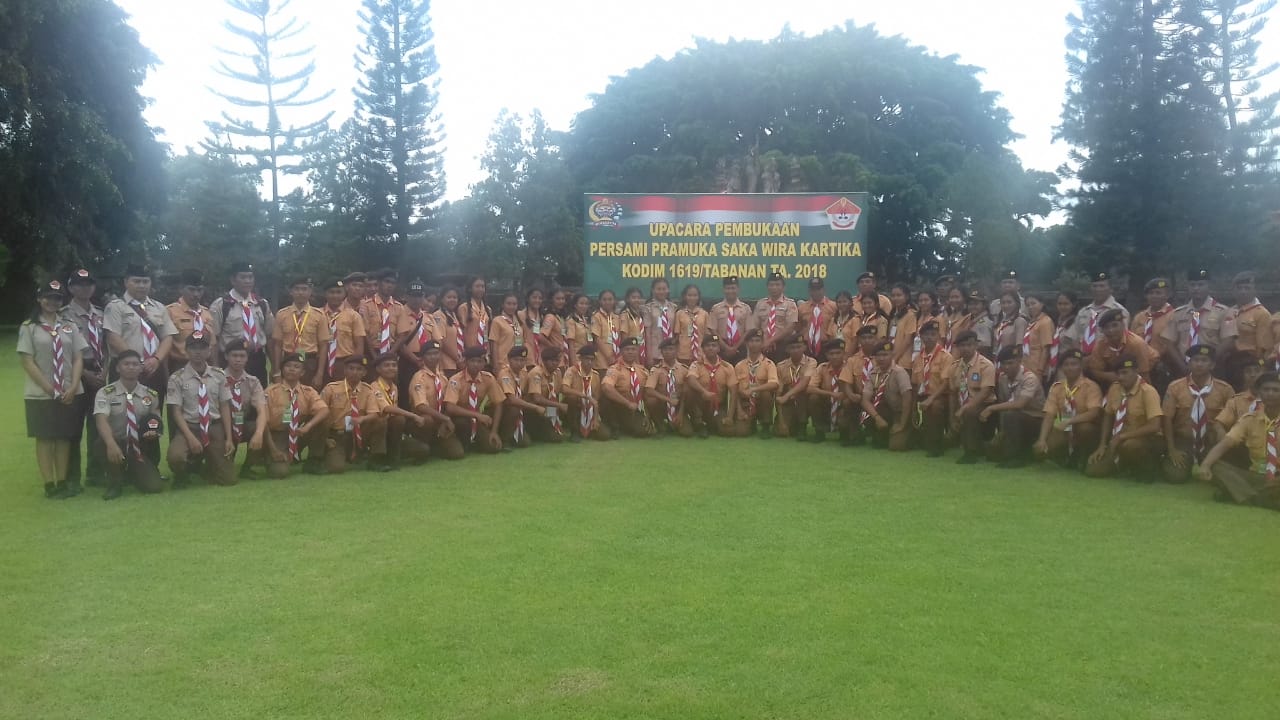 Dandim Tabanan Buka Upacara Persami Saka Wira Kartika