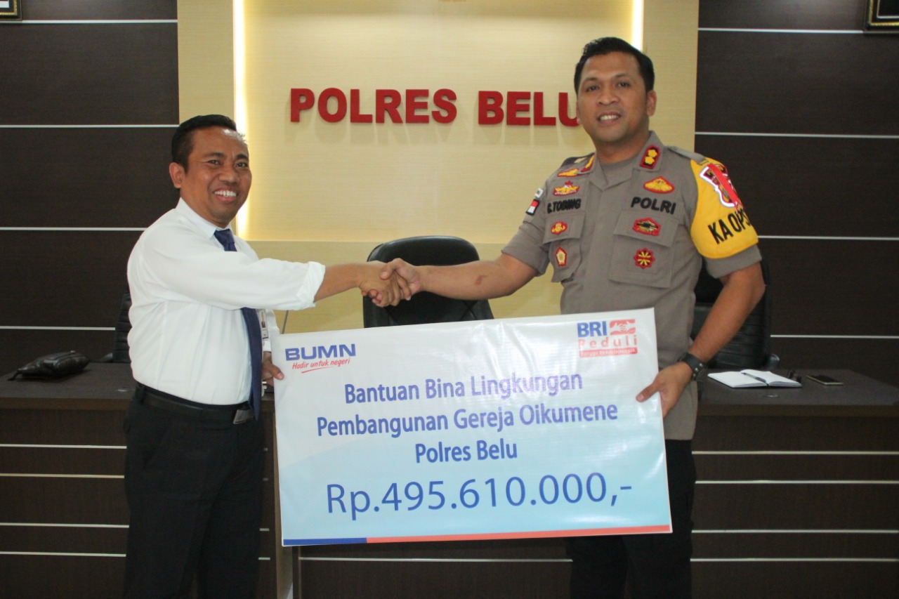 Polres Belu Gandeng BRI Bangun Gereja Oekumene