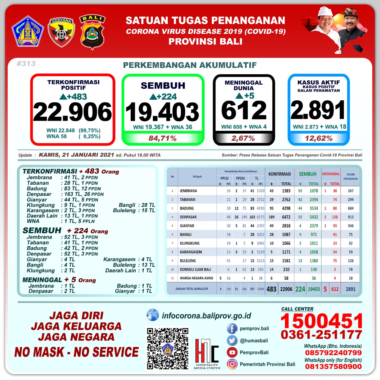 Bali Day by Day Covid-19