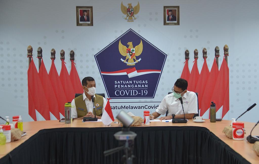 Bertemu BNPB, Menparekraf Janji Siapkan Program Bantuan Bagi Nakes dan Gugus Tugas