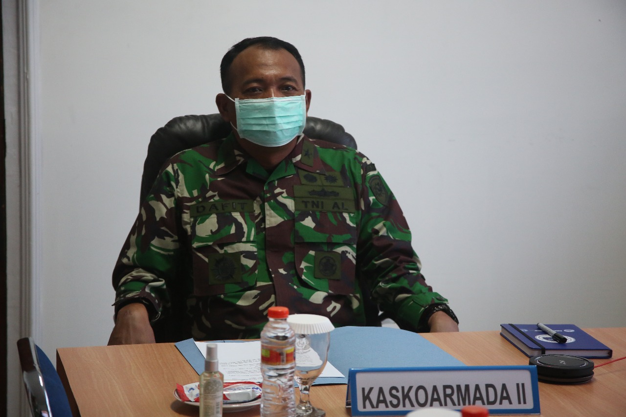 Kepala Staf Koarmada II Ikuti Rapat PPKM Secara Virtual