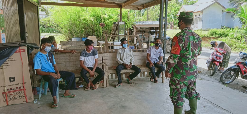 Pelda Rodi Syahputra Berikan Edukasi Fungsi Penggunaan Masker