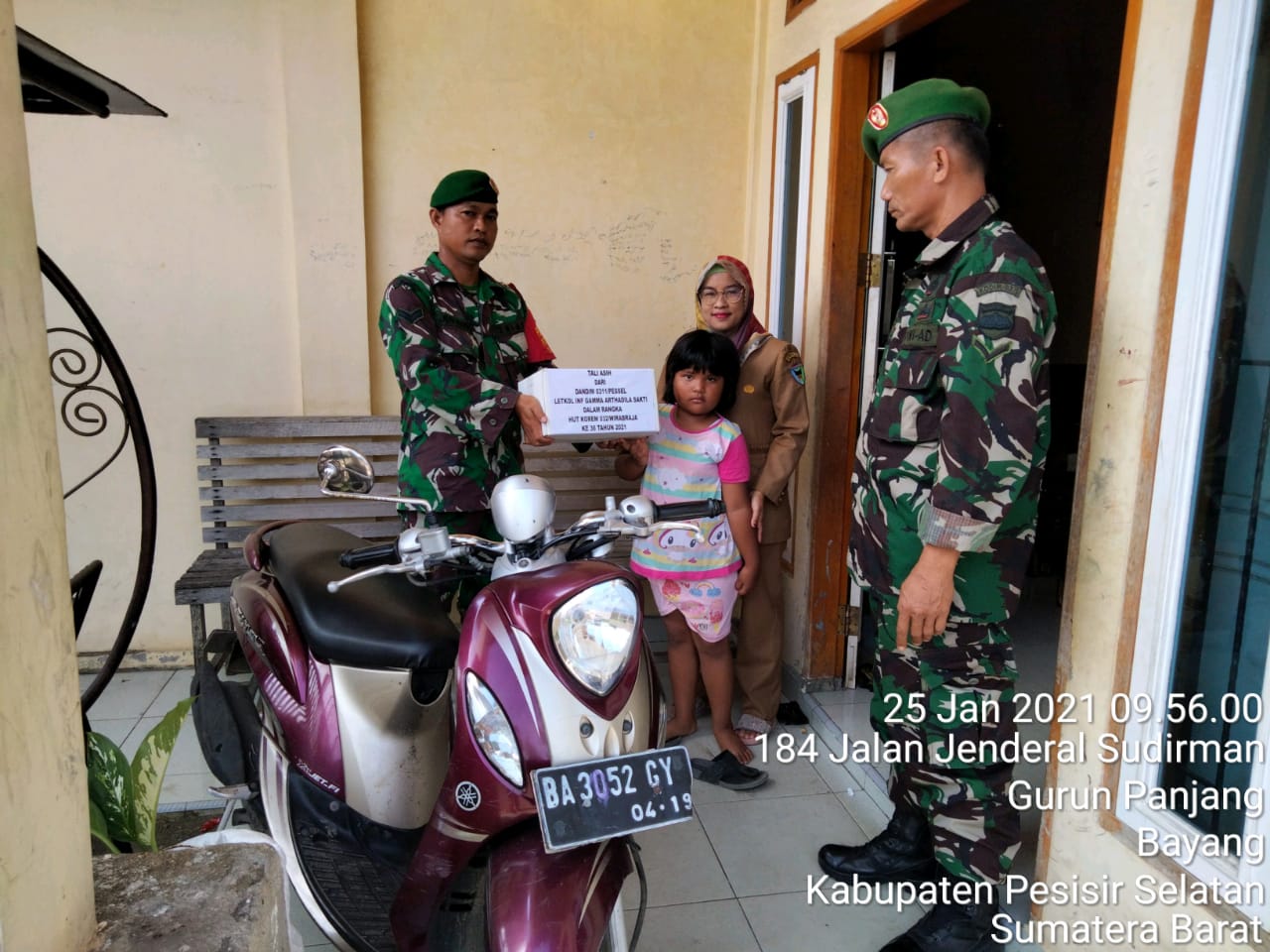 HUT Ke-36 Korem 032/WBR Kodim 0311/Pessel Salurkan Tali Asih
