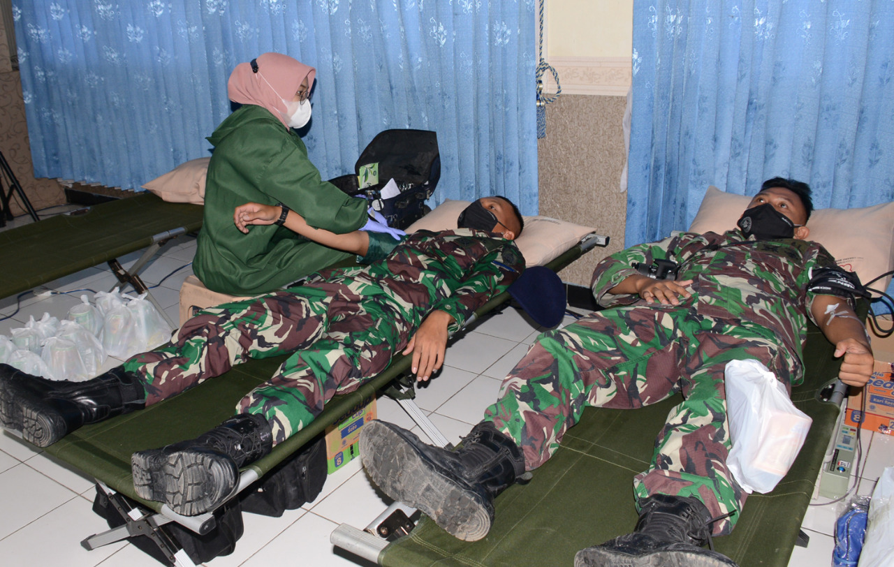Peringati HUT Ke-52 Tahun 2021, Senerbal Kodiklatal Gelar Donor Darah