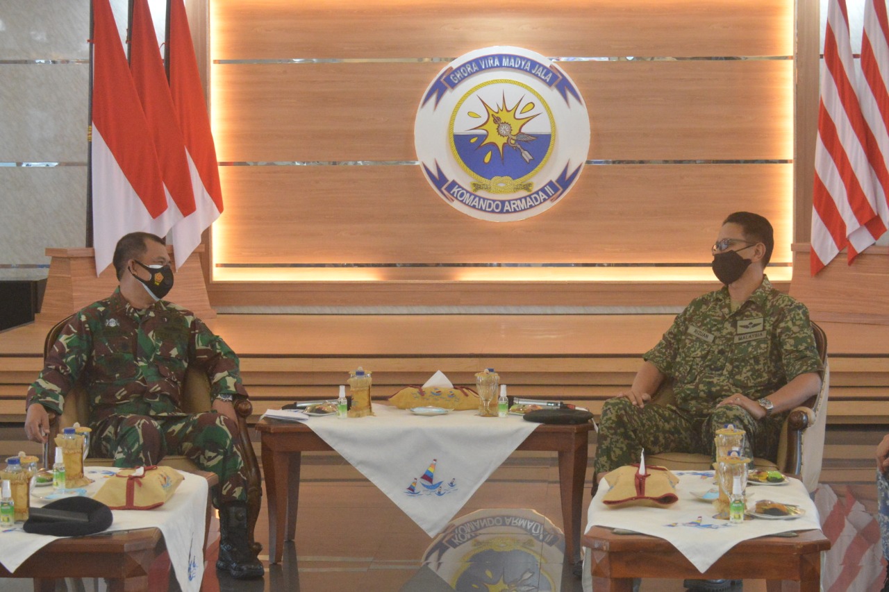 Pangkoarmada II Terima Courtesy Call Athase Pertahanan Malaysia