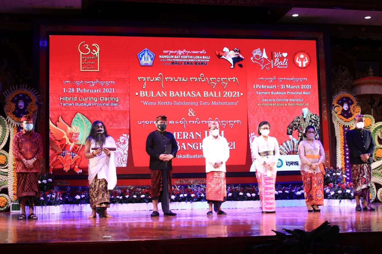 Gubernur Koster Resmi Buka Bulan Bahasa Bali 2021