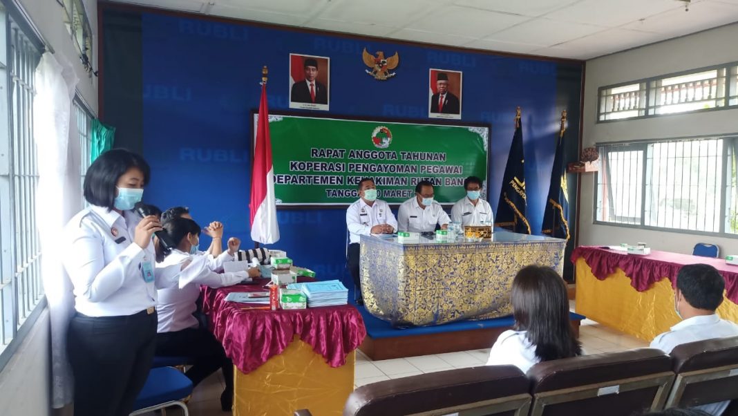 Koperasi Pengayoman Pegawai Rutan Bangli Gelar acara RAT 2021