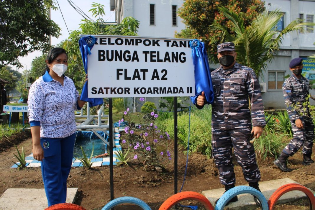 Dansatkor Koarmada II Resmikan Kelompok Tani Bunga Telang