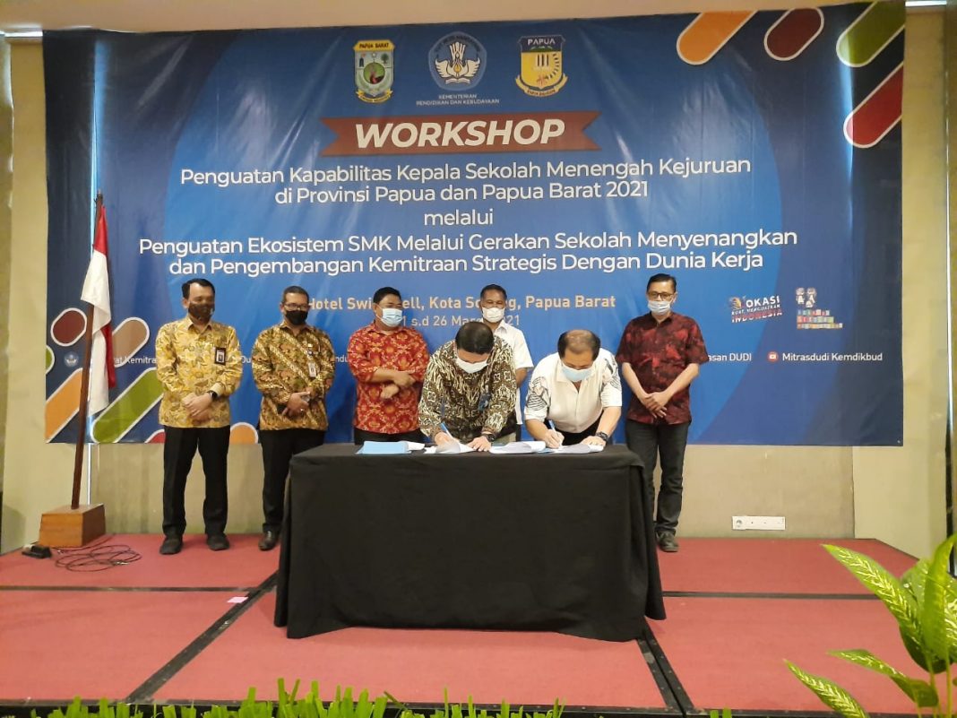 SMK di Papua dan Papua Barat Tanda Tangani Kerja Sama dengan 22 Mitra DUDI