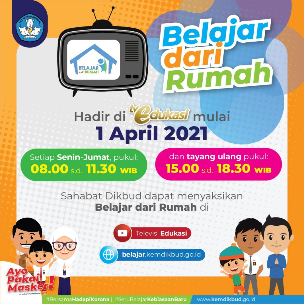 Mulai 1 April 2021 Simak Tayangan Program BDR di TV Edukasi
