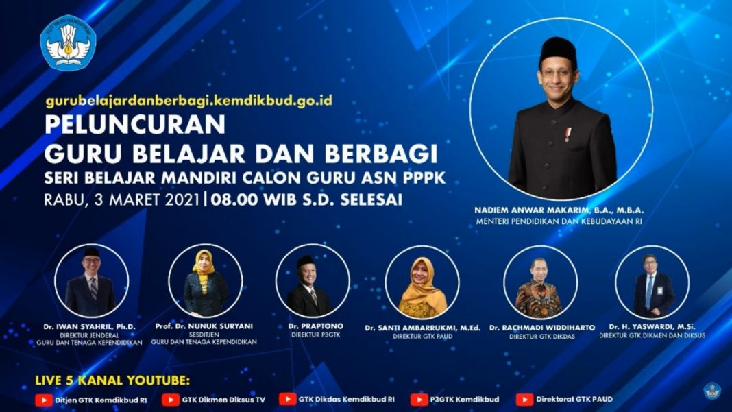 Kemendikbud Luncurkan Program Guru Belajar dan Berbagi Seri Belajar Mandiri Calon Guru ASN PPPK