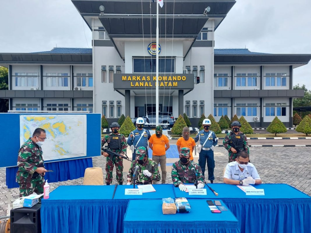 Lanal Batam Gagalkan Penyeludupan Narkoba dari Malaysia