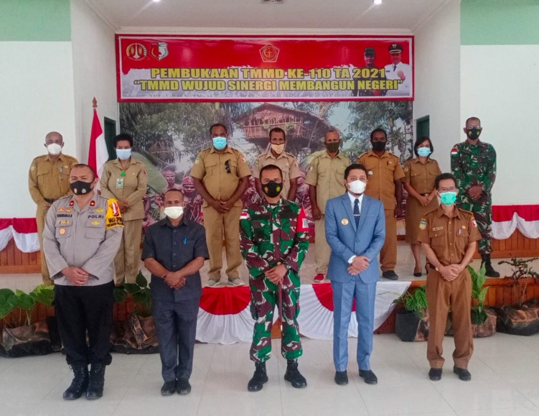 Pembukaan TMMD ke-110 Tahun 2021 Kodim 1711 Boven Digoel