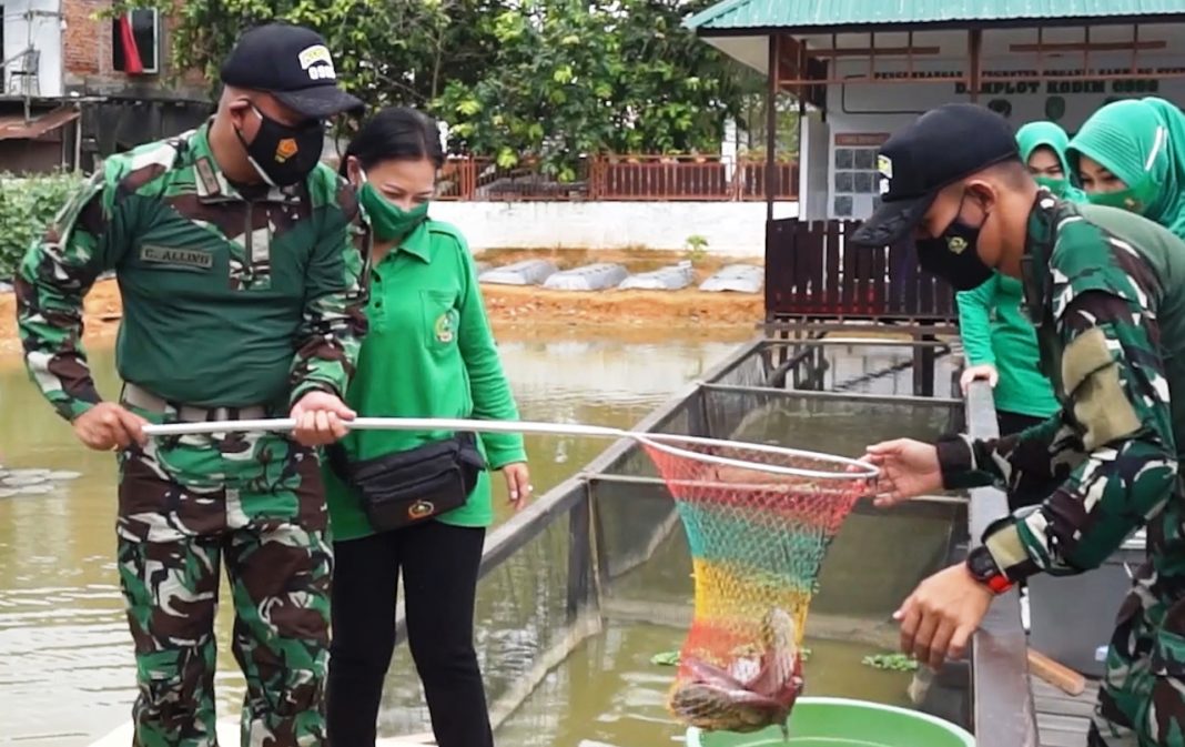 Kembangkan Demplot IFS, Kodim Tenggarong Tunjukkan Hasil Positif