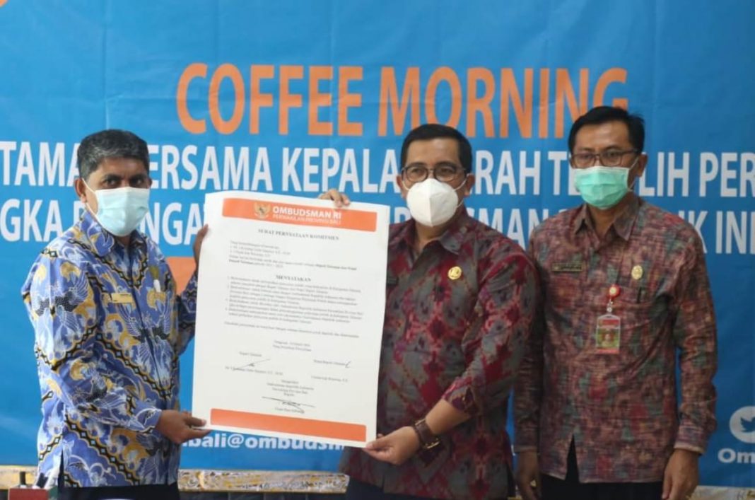 Bupati Sanjaya Paparkan Visi Misi Pembangunan Tabanan di Ombudsman