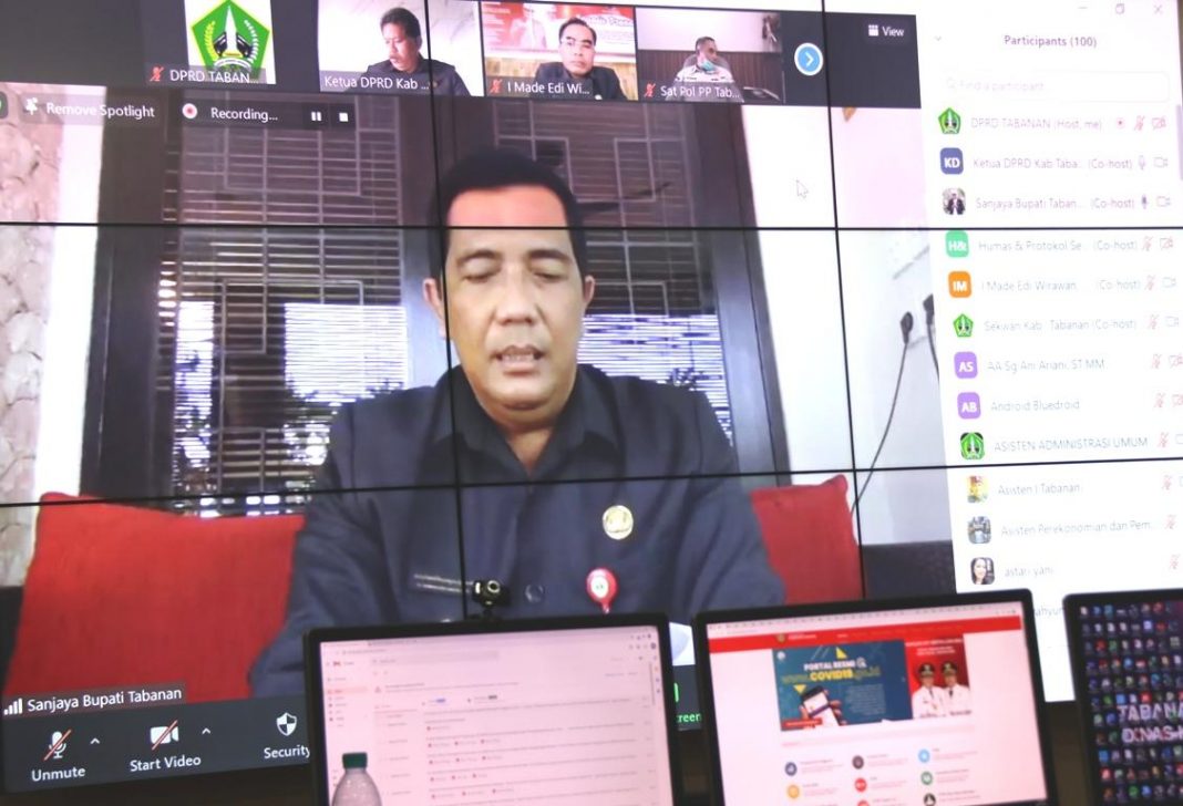 Bupati Sanjaya Apresiasi Rekomendasi DPRD atas LKPJ Bupati Tahun 2020