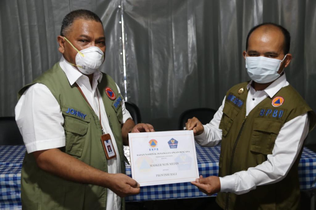 Pemprov Bali Terima Bantuan 50.000 Masker dari BNBP RI