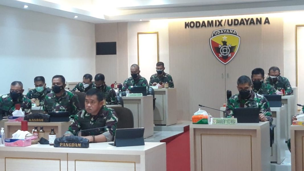 Kodam IX/Udayana Siap Dukung Polda Bali dalam Melakukan Penyekatan dan Pembatasan Mobilitas Warga