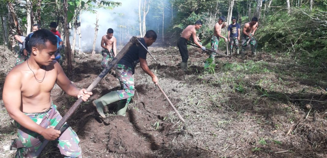 Satgas TMMD Kodim Karangasem Kebut Pembukaan Lahan Pertanian