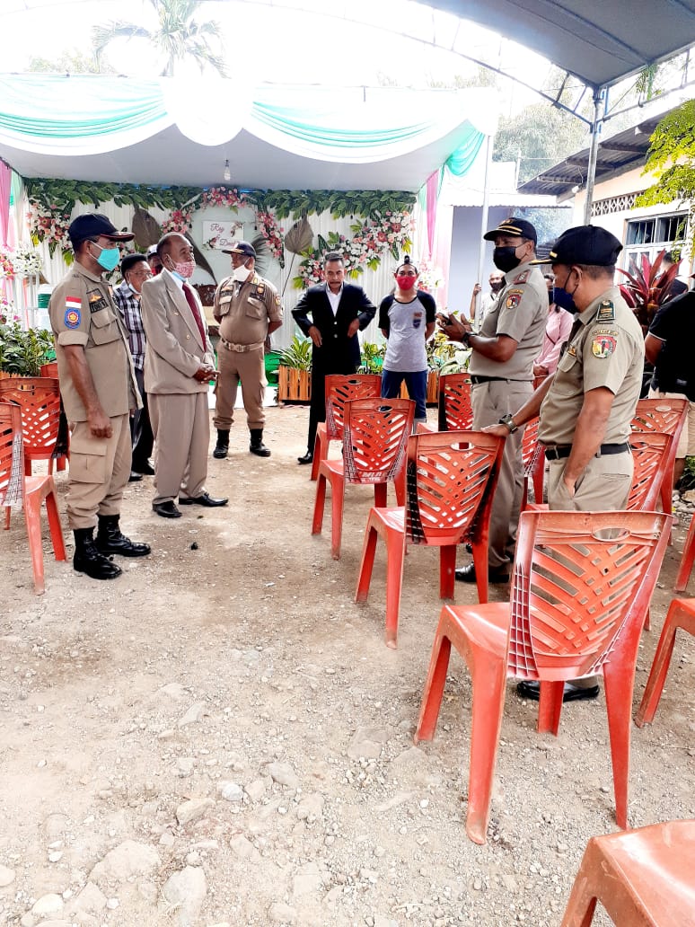 Jalankan Perintah Bupati Belu, Satpol PP Bubarkan Pesta Nikah