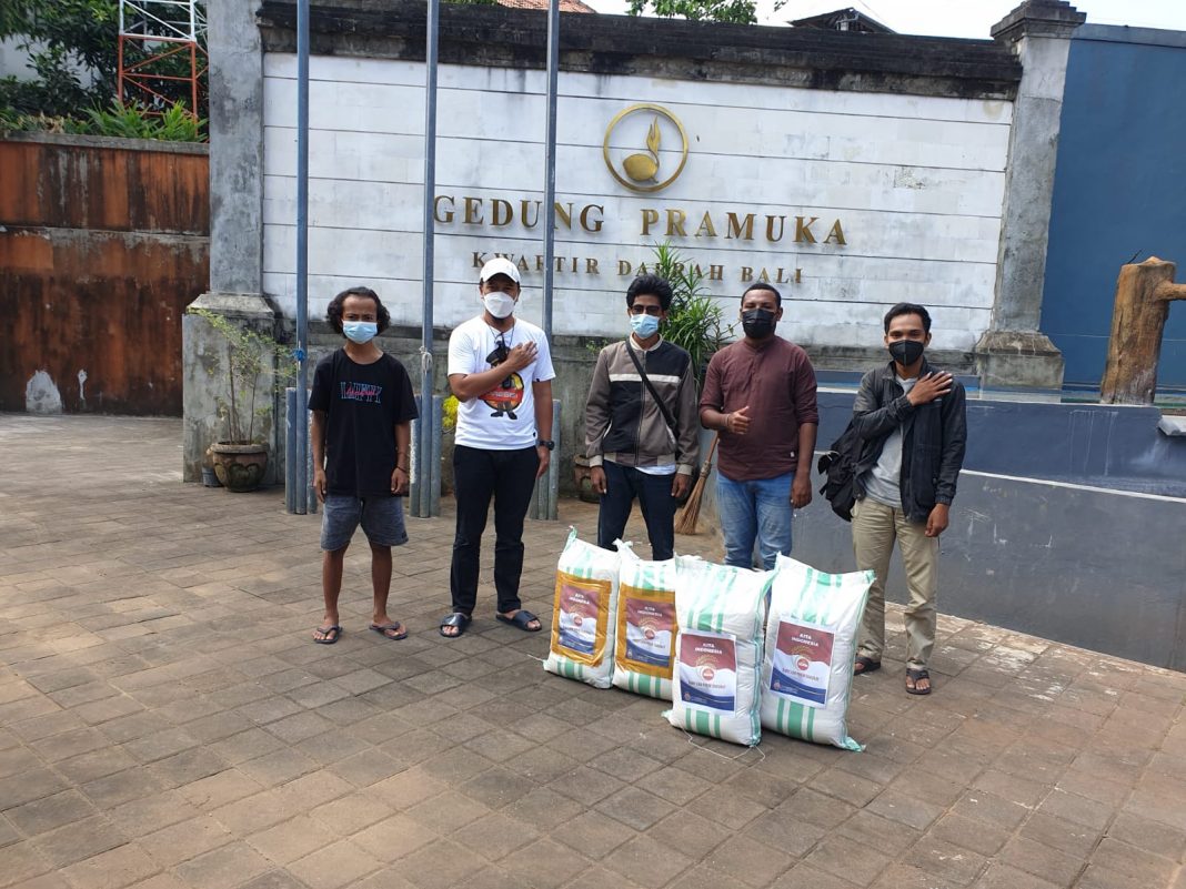 Polda Bali Peduli, Melalui Baksos 150 Kg Beras disalurkan