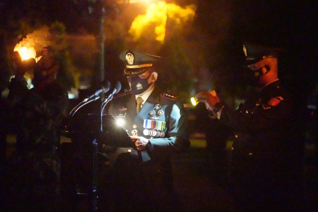 Danrem 071/Wijayakusuma Pimpin Apel Kehormatan dan Renungan Suci (AKRS) HUT RI Ke-76