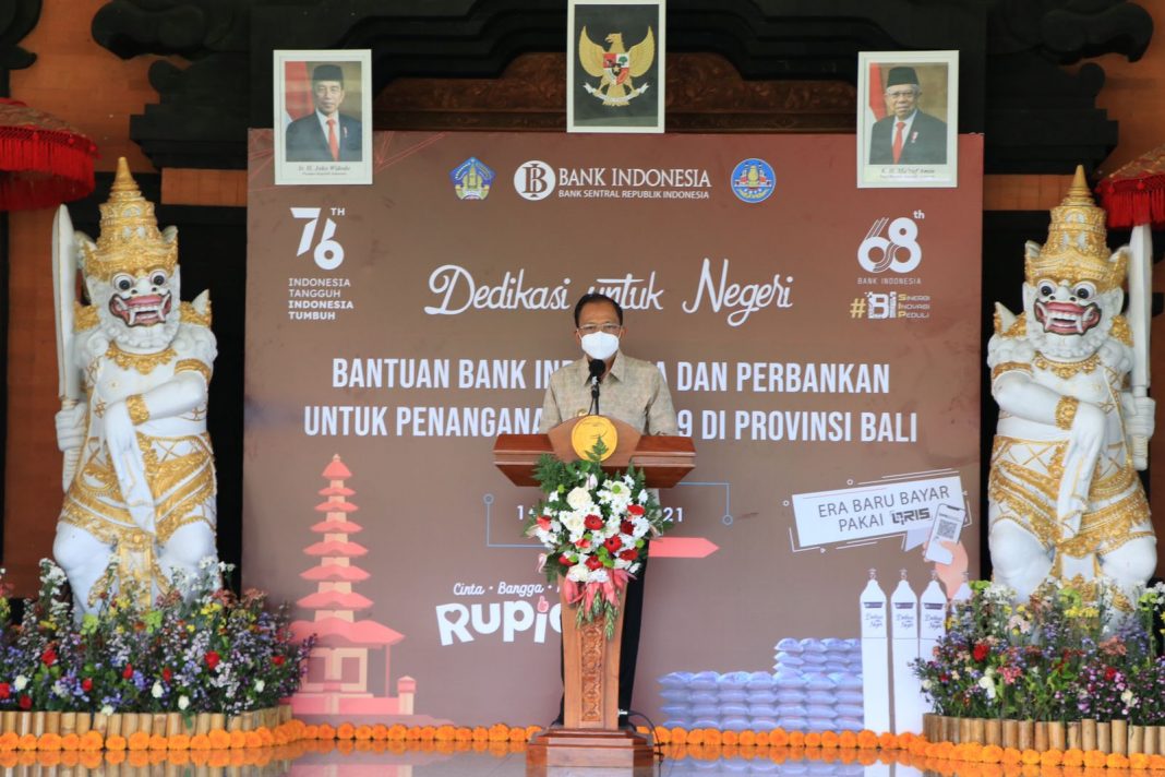 Gubernur Koster Apresiasi Bank Indonesia dan BMPD Gotong Royong Tangani Covid-19 di Bali