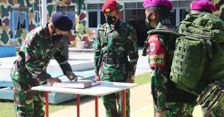 Danguspurla Koarmada II Pimpin Serah Terima Satgas Marinir Ambalat