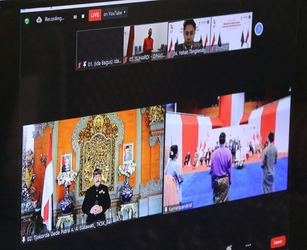 Tepat di Hari Kemerdekaan Ke-76, Dua Tokoh Bali Terima Tanda Kehormatan Satyalencana Kepariwisataan