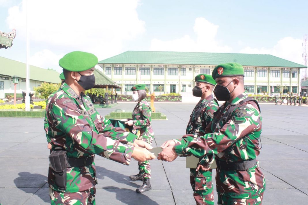 129 Personil Peserta Pelatihan Dilantik Menjadi Bintara Khusus Babinsa