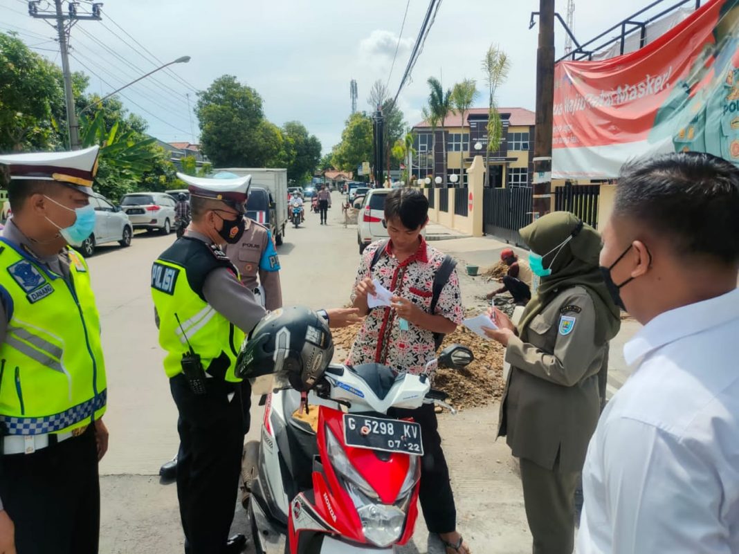 Satgas Covid-19 di Batang Gencar Lakukan Operasi Yustisi