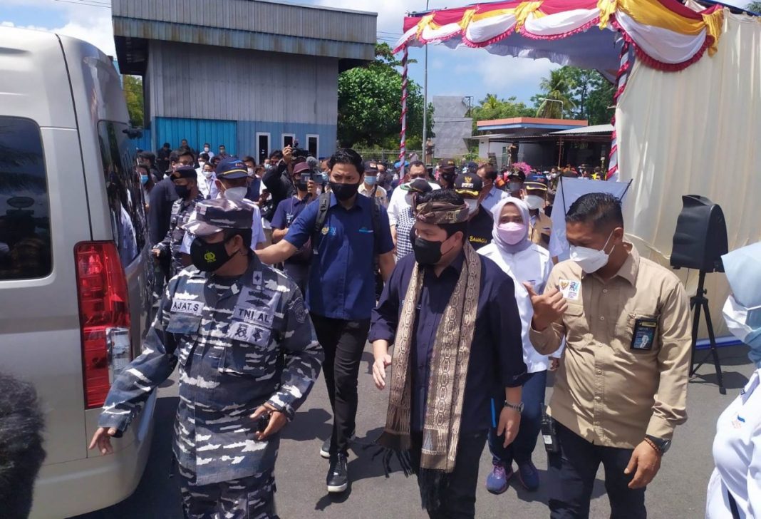 Pos TNI AL Gilimanuk Laksanakan Pengamanan Dalam Kunjungan Menteri BUMN