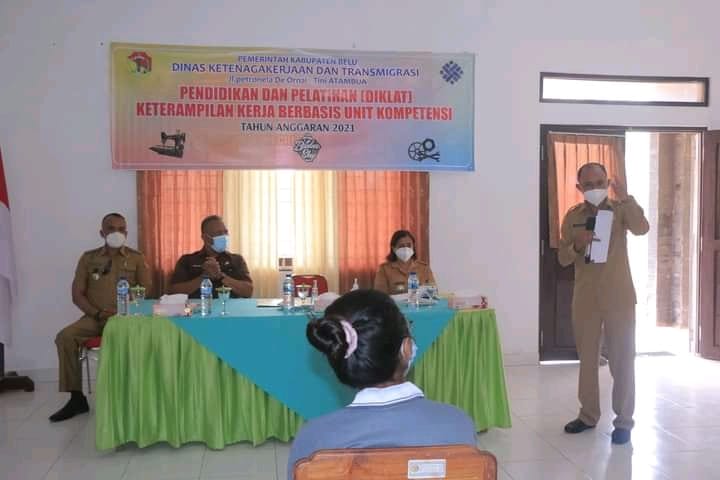 Wabup Belu Buka Diklat Ketrampilan Kerja Berbasis Unit Kompetensi