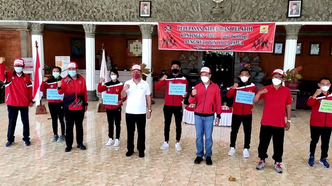 Wakil Bupati Buleleng Lepas 20 Atlet Buleleng Untuk Ikuti PON XX Tahun 2021
