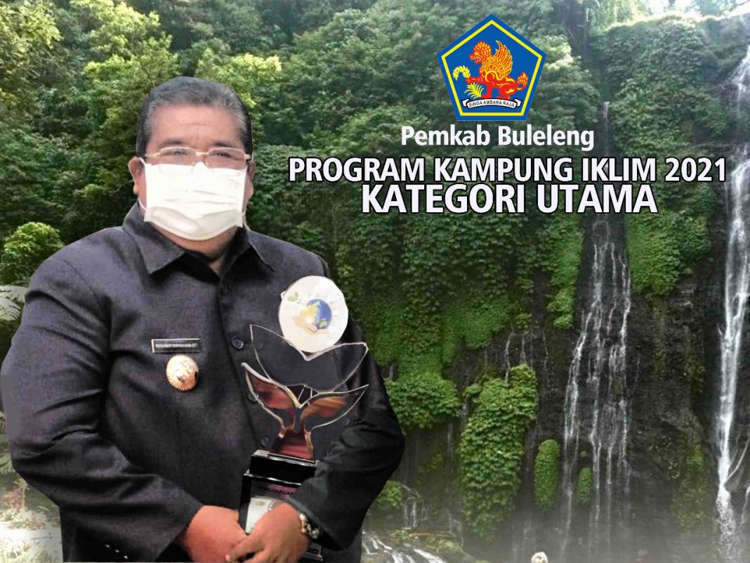 Satu-Satunya di Bali, Buleleng Raih Trofi Proklim Utama Tahun 2021