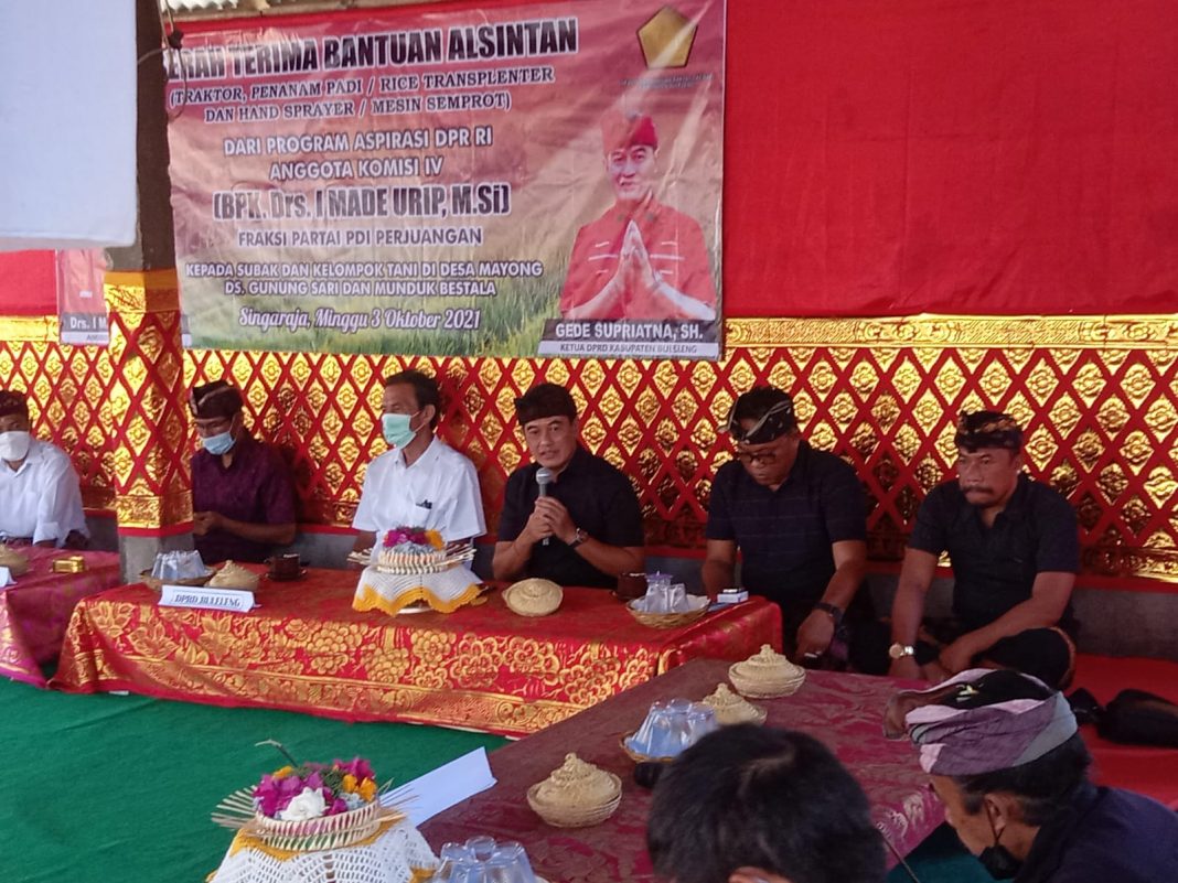 Tiga Subak di Buleleng Dapat Bantuan Mesin Pertanian