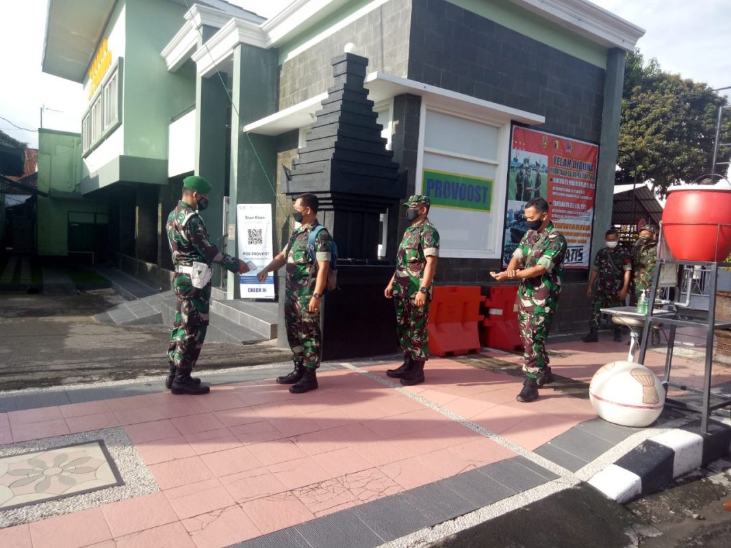 Kodim Blitar Konsisten Terapkan Disiplin Protkes Covid-19