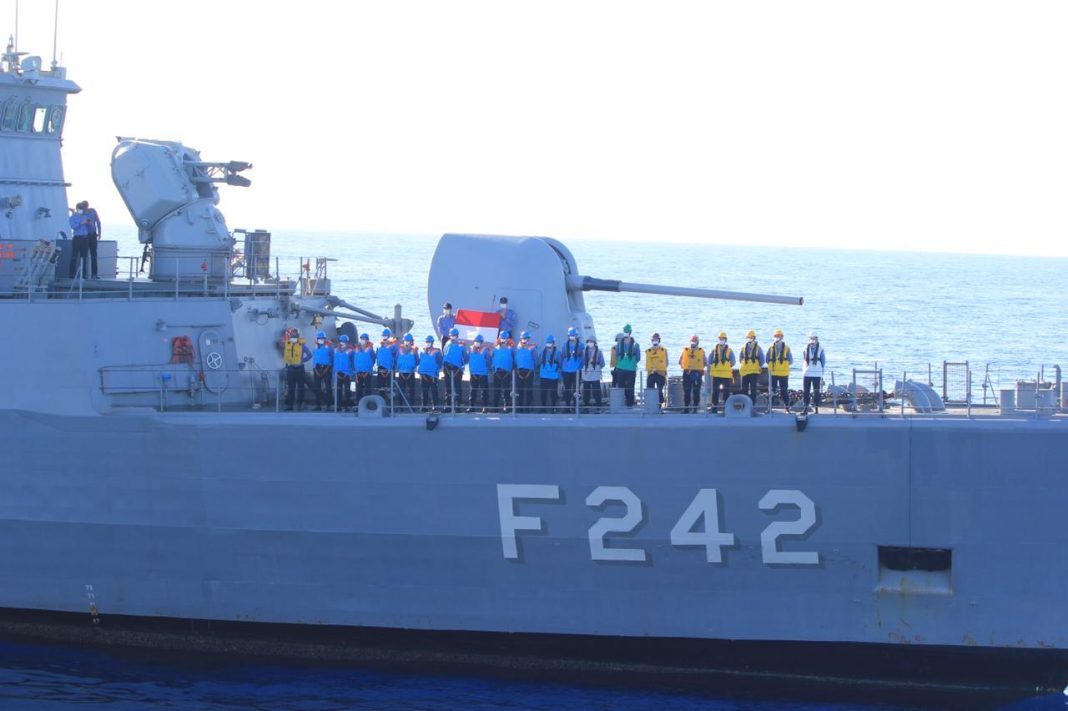 Lagi, Merah Putih Berkibar Di Kapal Perang Negara Sahabat Saat Manuver Di Laut Mediterania